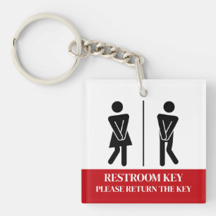 Restaurant oder Café oder Büro oder Laden Toilette Schlüsselanhänger
