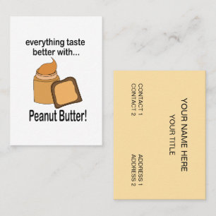 Restaurant "Peanut Butter" Visitenkarte