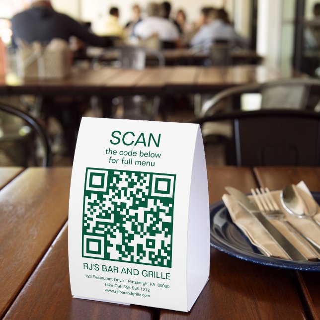 Restaurant QR Code for Menu | Daily Specials Tischaufsteller (In Situ (Restaurant))