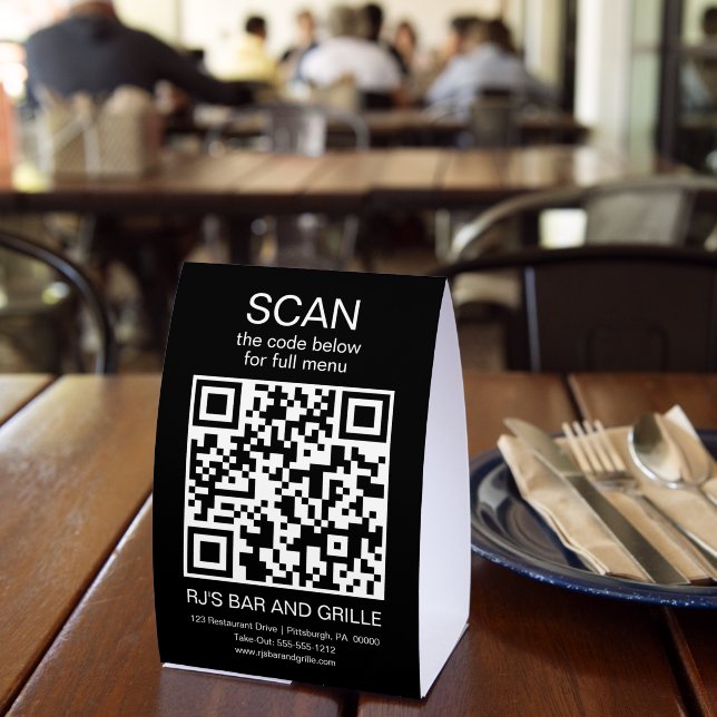 Restaurant QR Code for Menu | Daily Specials Tischaufsteller (In Situ (Restaurant))