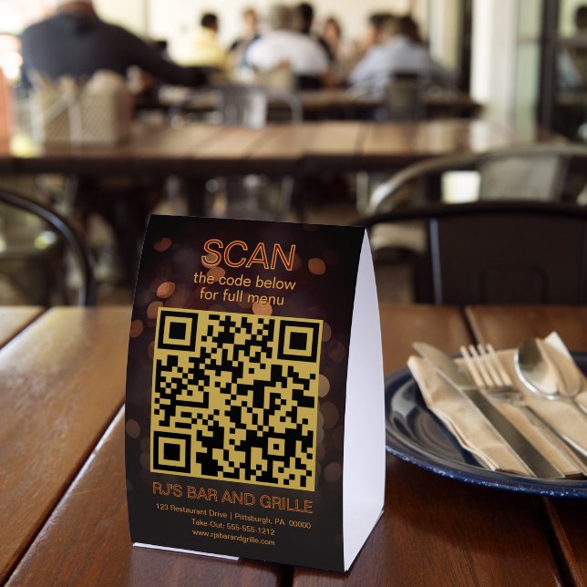 Restaurant QR Code for Menu | Daily Specials Tischaufsteller (In Situ (Restaurant))