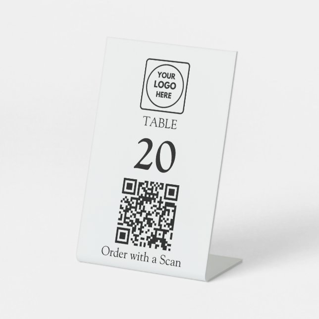 Restaurant QR Code | Prüfung der Tischnummer auf B Sockelschild (Vorderseite)