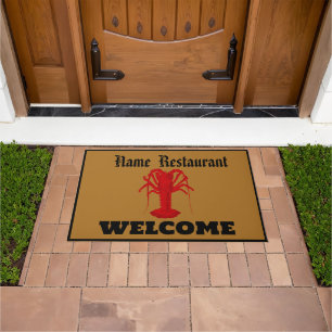 Restaurant Red Crab Lobster Welcome Shop Personali Fußmatte