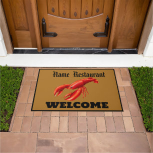 Restaurant Red Crab Lobster Welcome Shop Personali Fußmatte