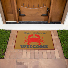 Restaurant Red Crab Lobster Welcome Shop Personali Fußmatte