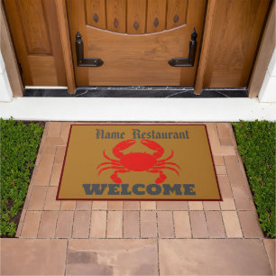 Restaurant Red Crab Lobster Welcome Shop Personali Fußmatte
