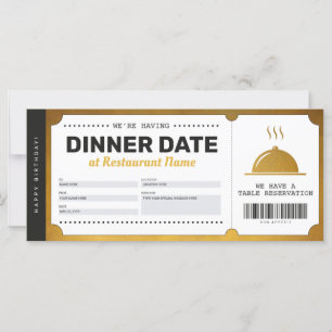 Restaurant Reservierung Gold Gutschein