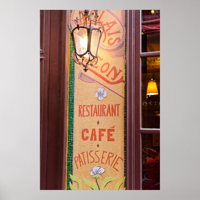 Restaurant Sign, Paris, Frankreich Poster (Vorne)