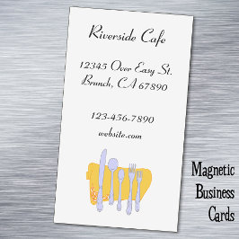 Restaurant Silverware Custom Magnetic Card Magnetische Visitenkarte