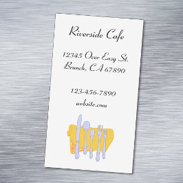 Restaurant Silverware Custom Magnetic Card Magnetische Visitenkarte