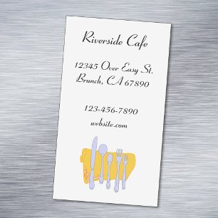 Restaurant Silverware Custom Magnetic Card Magnetische Visitenkarte