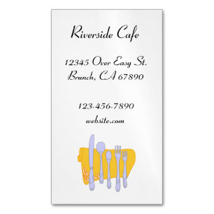 Restaurant Silverware Custom Magnetic Card Magnetische Visitenkarte