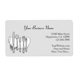 Restaurant Silverware Werbung Custom Labels