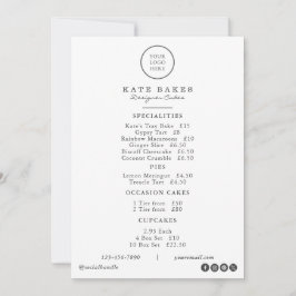 Restaurant Simple Café Cuisine Boulangerie Menu Ta