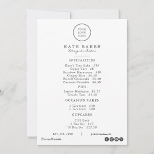 Restaurant Simple Café Cuisine Boulangerie Menu Ta