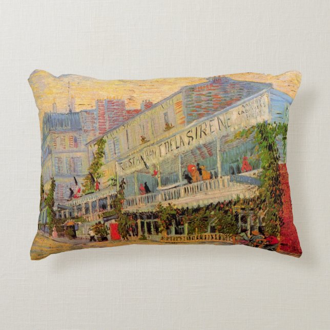 Restaurant Sirene, Asnières von Vincent van Gogh Dekokissen (Vorderseite)