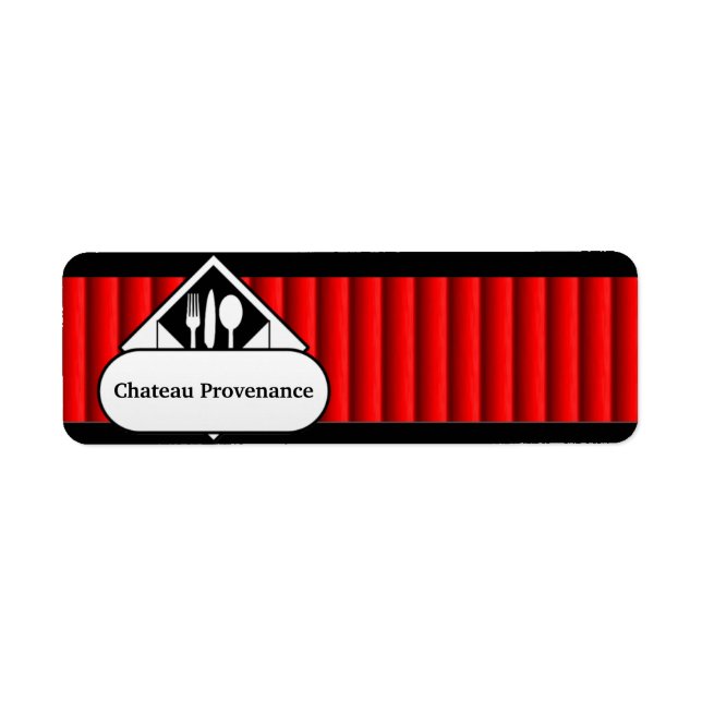 Restaurant Suppen Ruby "Napkin Ring Labels" (Vorne)
