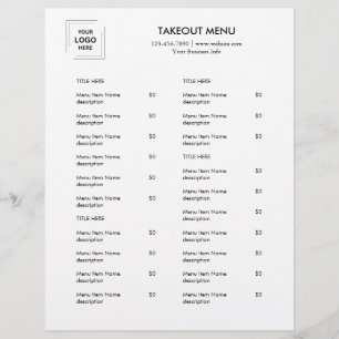 Restaurant Takeaway   Minimalistisches Logo Cateri Flyer