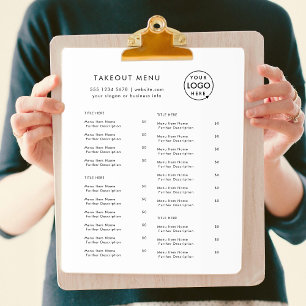 Restaurant Takeout Menü "Minimalistische Logos"