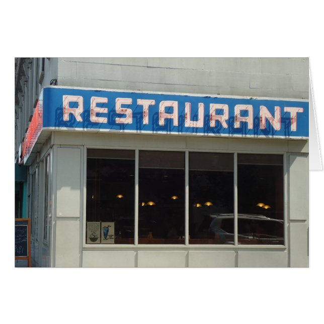 Restaurant, UWS Manhattan, NYC Grußkarte (Vorderseite (Horizontal))