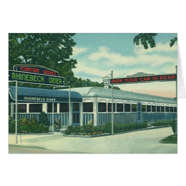 Restaurant vintage, Retro Rhinebeck Roadside Diner (Devant horizontal)