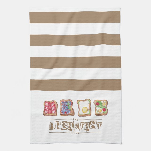 Restaurant "Watercolor Breakfast" Geschirrtuch (Vertikal)