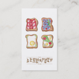 Restaurant Watercolor Food Logo-Karte Visitenkarte