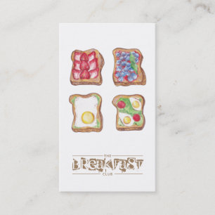 Restaurant Watercolor Food Logo-Karte Visitenkarte