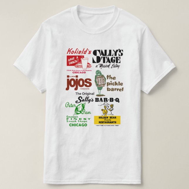 Restaurants der West Ridge Community in Chicago T-Shirt (Design vorne)