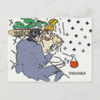 Restaurantszene Handy, Postkarte