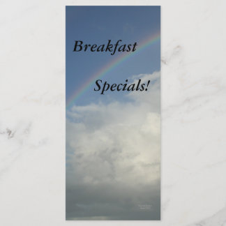 Restaurantzubehör, Frühstücksspezialitäten, Regenb Menükarte