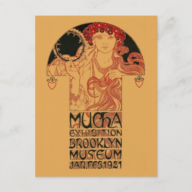 Restauriert Mucha Brooklyn Museum Kunstmuseum Postkarte (Vorderseite)