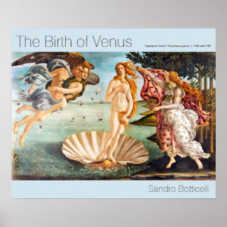 Restaurierte und farbige Botticelli Geburt der Ven Poster