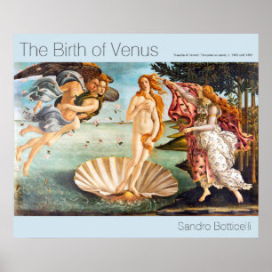 Restaurierte und wiedergefärbte Botticelli Geburt  Poster