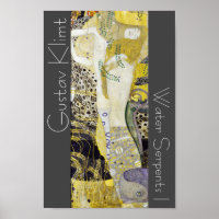 Restauriertes Klimt Wasser Schläge Jugendstil Male