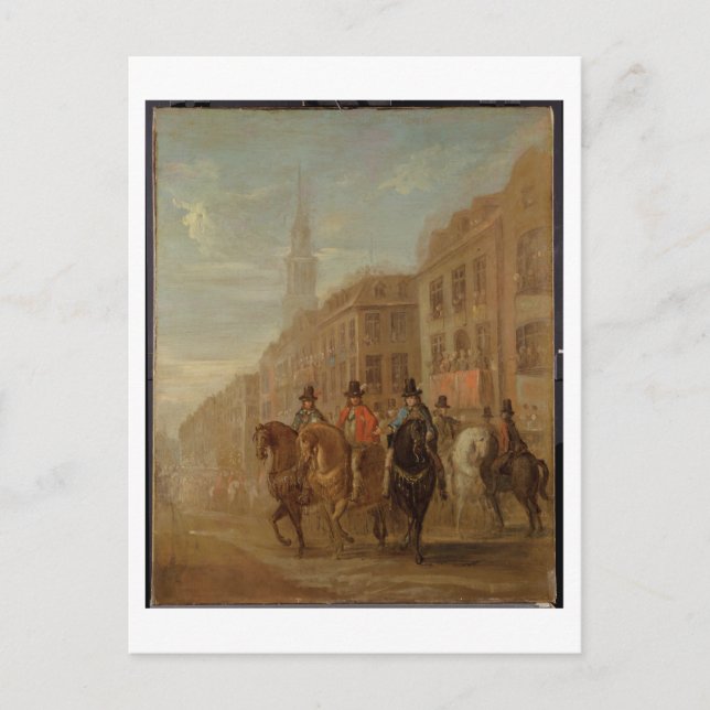 Restaurierung des Prozesses Charles II bei Cheapsi Postkarte (Vorderseite)