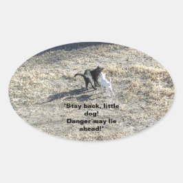 Restez à l'arrière Stickers Petit Chien