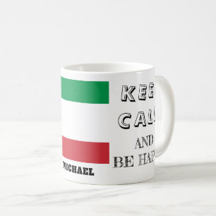 Restez au calme avec l'Italie Drapeau café Mug