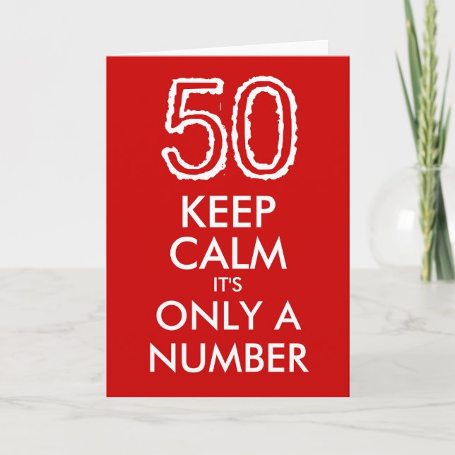 Restez calme ce n'est qu'un numéro 50e carte d'ann (Devant)