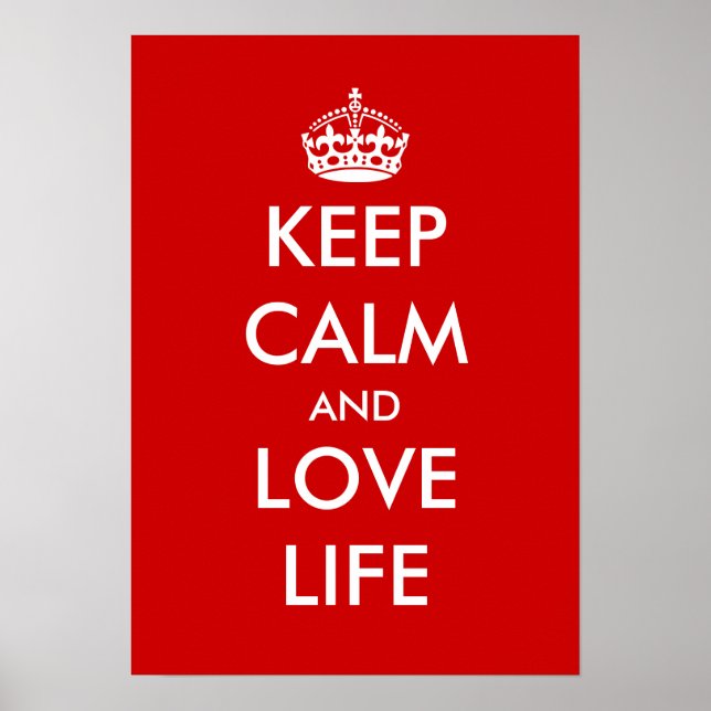 Restez calme et aimez la vie | Poster (Devant)