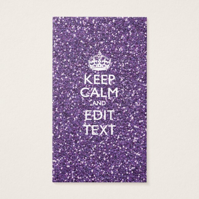 Restez calme et ayez votre texte Glamor Mauve (Devant)