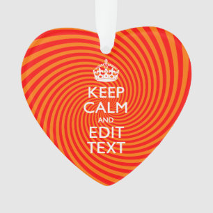 Restez Calme Et Ayez Votre Texte Orange Swirl