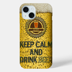 Restez calme et buvez de la bière iPhone 6 coque