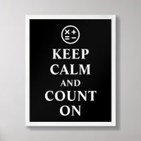 Restez calme et comptez sur la typographie Poster