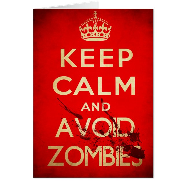 Restez calme et évitez les zombies (Devant)
