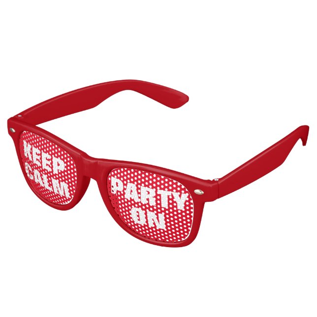 Restez calme et faites la fête sur les lunettes de (Angulaire)