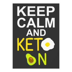 Restez calme et Keto sur Citation amusante Photo