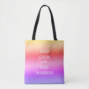 Restez calme et Sac fourre-tout marié