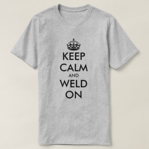 Restez calme et souder sur un t-shirt à souder drô