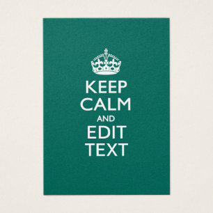 Restez calme et votre texte sur Turquoise vert Tur